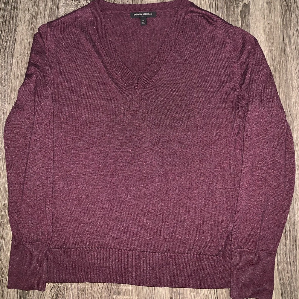 Banana Republic Women's Sweater Metallic Shimmer
